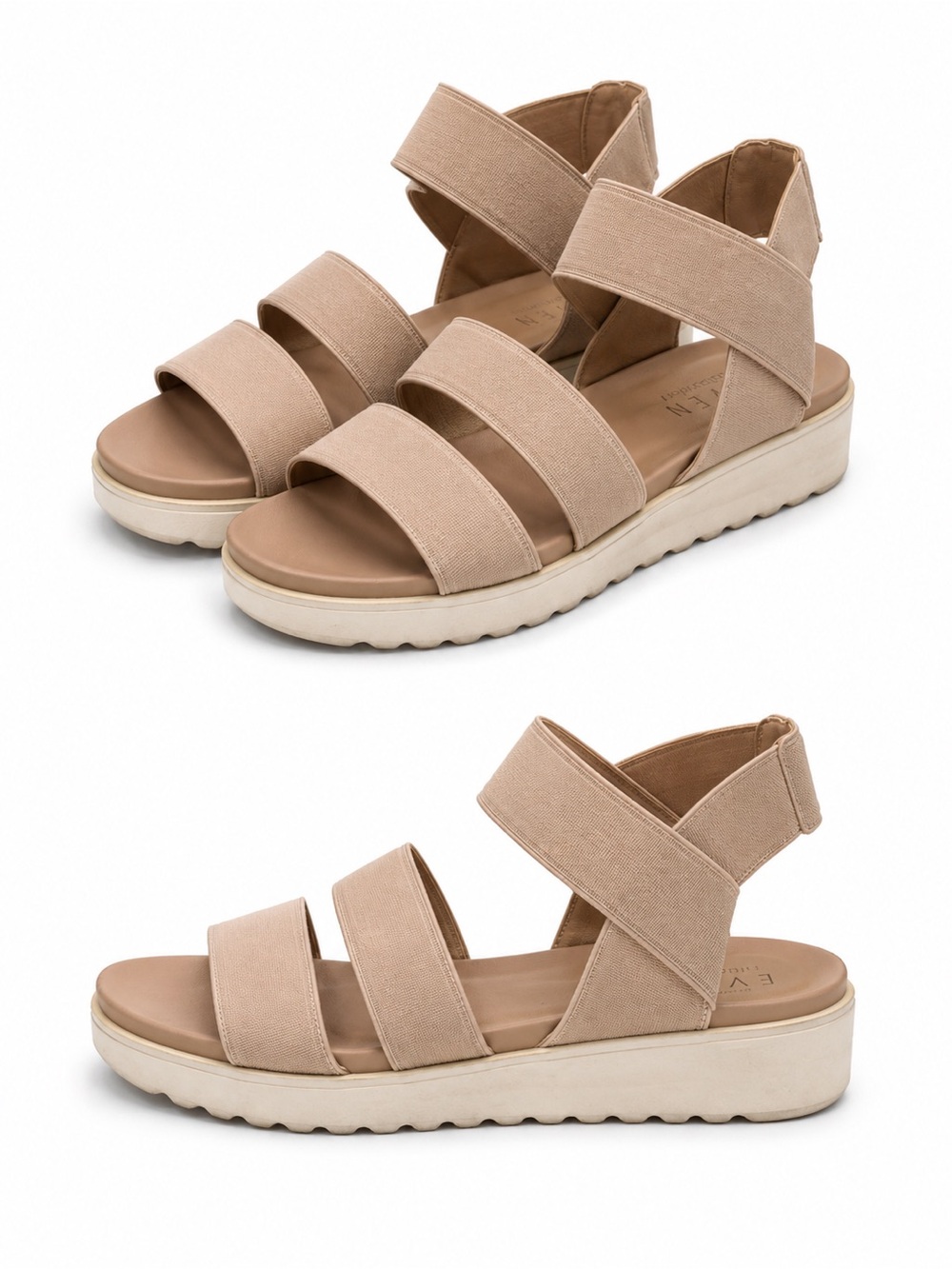 Steven By Steve Madden Beige Strappy Platform Sandals